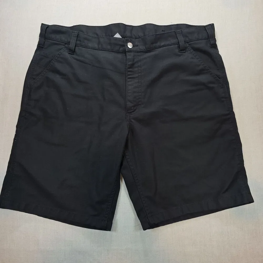 Carhartt Men's Carpenter Work Shorts Black Size 40 Utility Canvas Cotton Casual